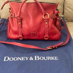 Dooney & Bourke Large Satchel Bag. Raspberry color.